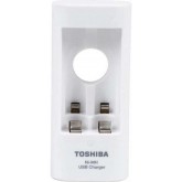 Toshiba Chargeur compact pour AA et AAA. Comprend 2 piles rechargeables de taille AA de 2 000 mAh pour Xbox, Wii, appareil