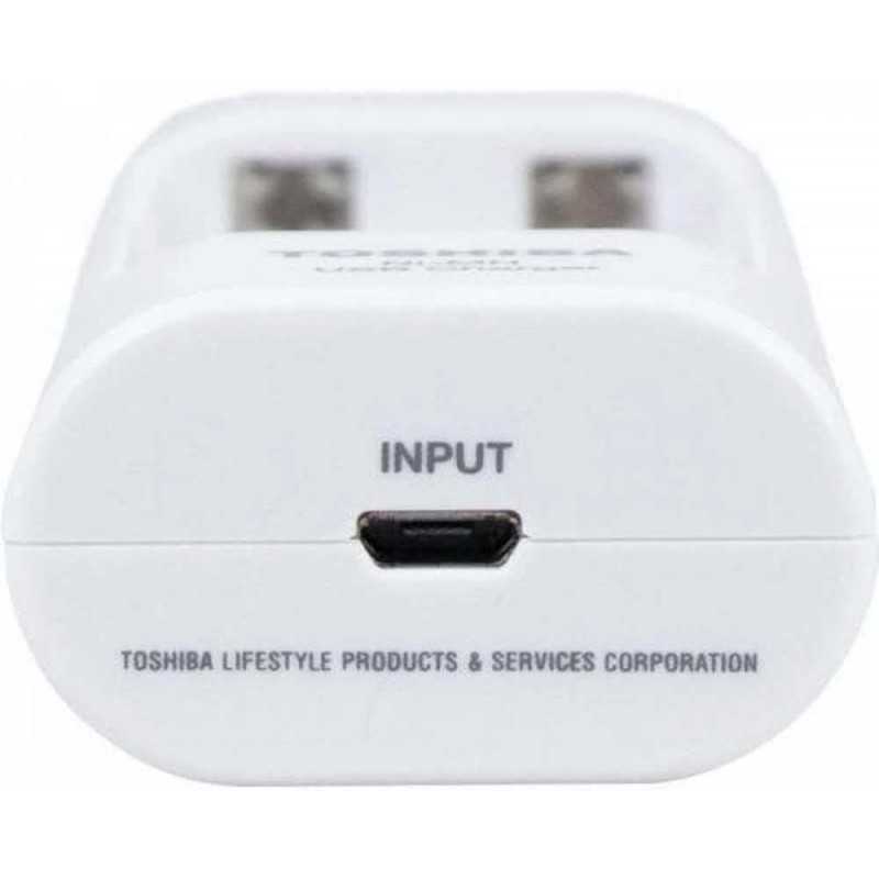 Toshiba Chargeur compact pour AA et AAA. Comprend 2 piles rechargeables de taille AA de 2 000 mAh pour Xbox, Wii, appareil