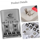 Ciieeo Cargador De Pilas Rechargeables Chargeur De Batterie Rechargeable Chargeur Multiple Chargeur Pile La Batterie Réveil