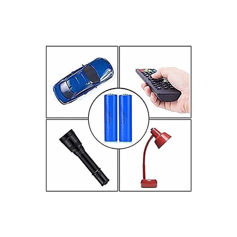 Batterie Au Lithium Rechargeable Pleine Capacité 3.7V 2000mah Icr Pleine Capacité Tête Pointue Rechargeable Durable Batterie
