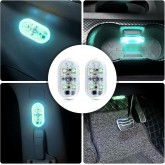 Éclairage d'intérieur LED de Voiture, 4 pcs Magnétique LED Tactile Lumière 7 Couleurs Réglable Intérieur Ambiance Éclairage pour