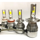 Phares 2pcs C6 LED Phare de voitures Auto Lampes de brouillard Feux de brouillard 12V 3000K 6500K 8000K H7 LED H4 Ampoule H8 H1