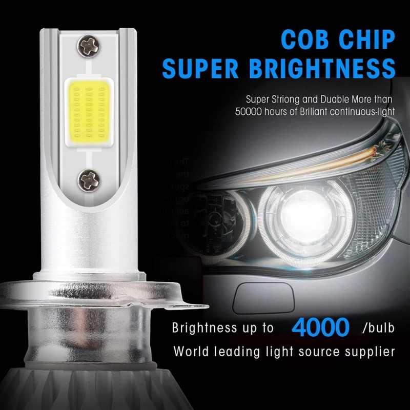 Phares 2pcs C6 LED Phare de voitures Auto Lampes de brouillard Feux de brouillard 12V 3000K 6500K 8000K H7 LED H4 Ampoule H8 H1