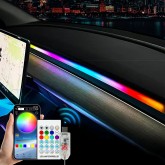 KEIUROT Bande LED Intérieur Auto avec APP Lumiere LED Interieur Voiture Lumière de sous-éclairage de Voiture Améliorée Fort Kits
