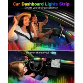 KEIUROT Bande LED Intérieur Auto avec APP Lumiere LED Interieur Voiture Lumière de sous-éclairage de Voiture Améliorée Fort Kits