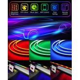 KEIUROT Bande LED Intérieur Auto avec APP Lumiere LED Interieur Voiture Lumière de sous-éclairage de Voiture Améliorée Fort Kits