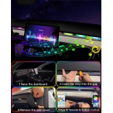 KEIUROT Bande LED Intérieur Auto avec APP Lumiere LED Interieur Voiture Lumière de sous-éclairage de Voiture Améliorée Fort Kits