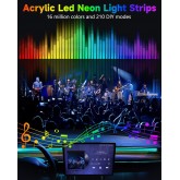 KEIUROT Bande LED Intérieur Auto avec APP Lumiere LED Interieur Voiture Lumière de sous-éclairage de Voiture Améliorée Fort Kits