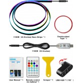 KEIUROT Bande LED Intérieur Auto avec APP Lumiere LED Interieur Voiture Lumière de sous-éclairage de Voiture Améliorée Fort Kits