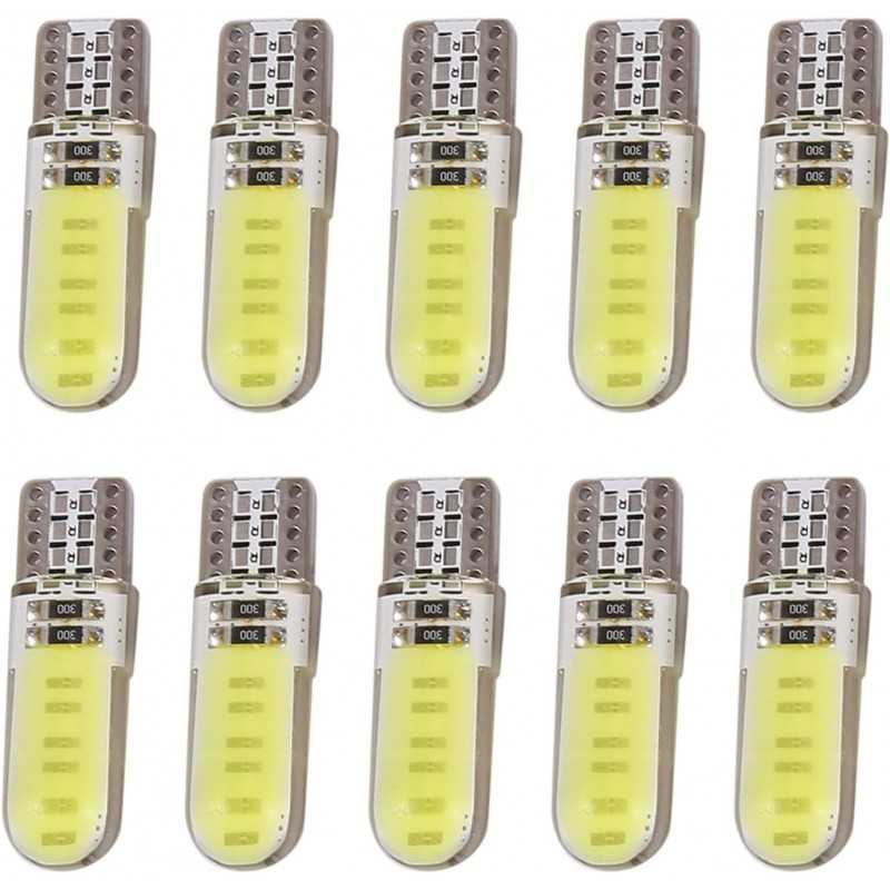 DEARBORN Lot de 10 ampoules LED COB T10 W5W COB pour intérieur de voiture DEARBORN Lot de 10 ampoules LED COB T10 W5W COB pour intérieur de voiture