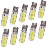 DEARBORN Lot de 10 ampoules LED COB T10 W5W COB pour intérieur de voiture