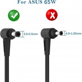 65W Alimentation Chargeur Ordinateur Portable pour ASUS AD2066020 AD883020 AD887020 AD887320 AD890026 ADP-65DW ADP-65DW C