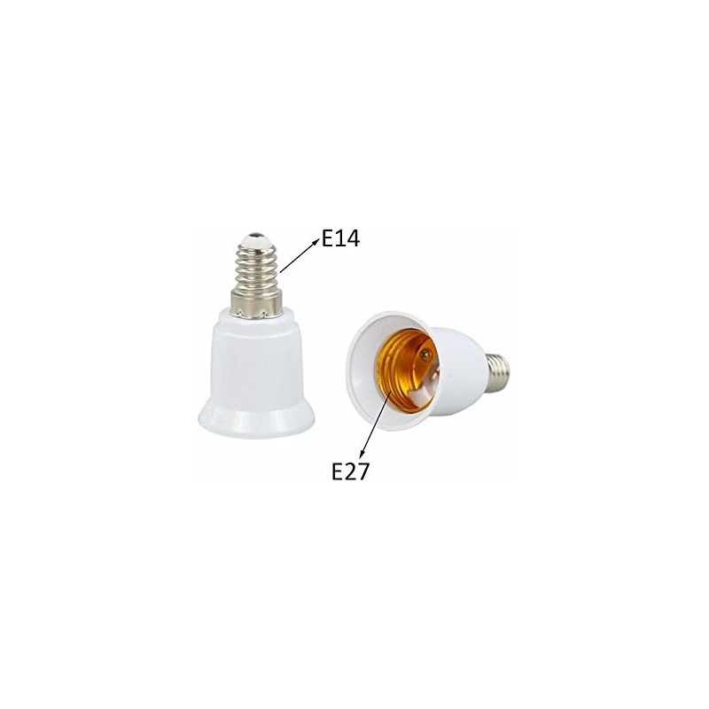 KAIBSEN E14 à E27 Adaptateur de rallonge, E14 à E27 Edison convertisseur de vis Ampoule Douille de Lampe