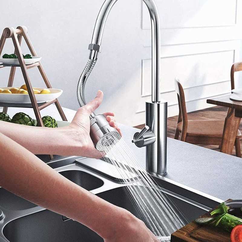 Aérateur de Robinet Cuisine, Filtre Moussant de Cuisine Pour Robinet en Laiton Réglable à 2 Modes, Adapté au Robinet Avec Buse à