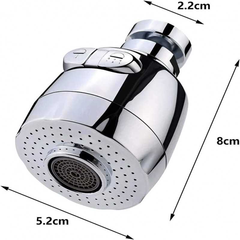 Aérateur de Robinet Cuisine, Filtre Moussant de Cuisine Pour Robinet en Laiton Réglable à 2 Modes, Adapté au Robinet Avec Buse à