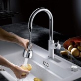 Aérateur de Robinet Cuisine, Filtre Moussant de Cuisine Pour Robinet en Laiton Réglable à 2 Modes, Adapté au Robinet Avec Buse à