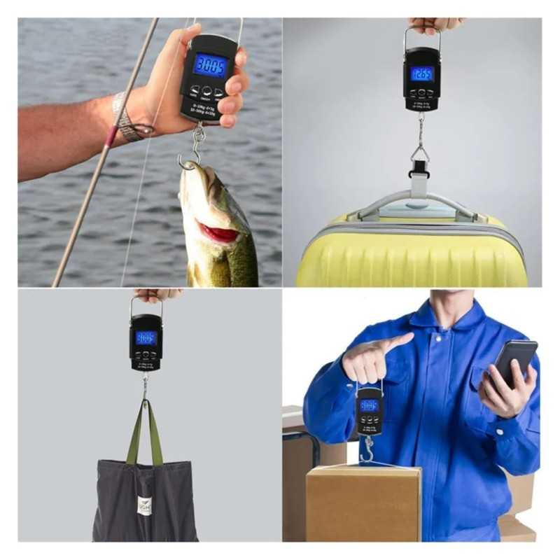 Balance numérique, balance LED Portable, Mini balance électronique 50kg/10g, for bagages de pêche, pondération de voyage,