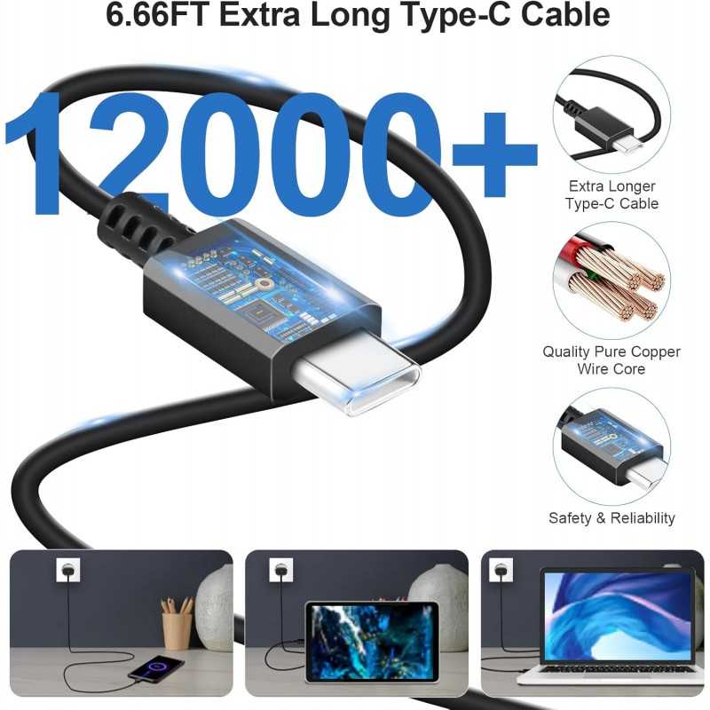 Chargeur Samsung 25W, IAKTD Chargeur, Prise avec Cable USB C Charge Rapide pour Samsung Galaxy S23 S22 S21 S20 Plus Ultra,Note
