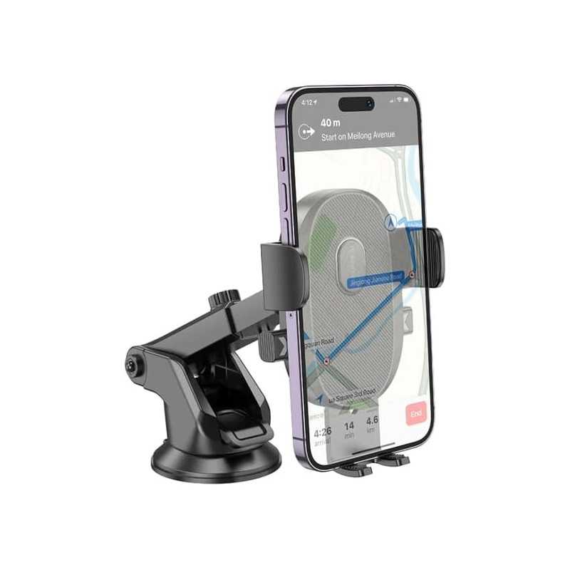 Support de téléphone professionnel pour voiture Borofone Modèle à ventouse Compatible iPhone Facile à utiliser Support solide