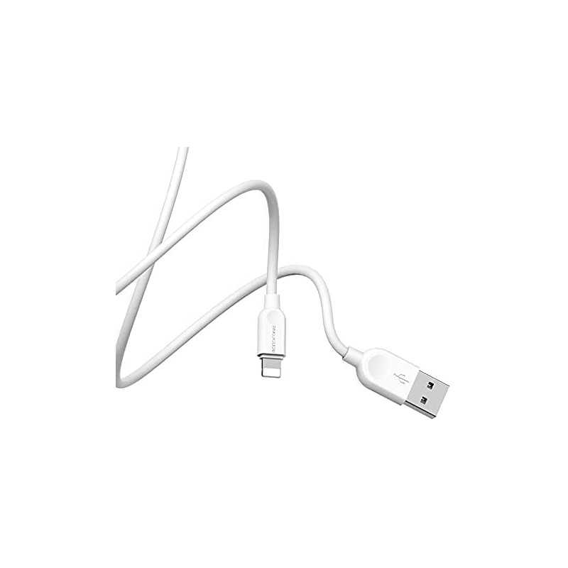 Câble USB Lightning Borofone BX14 Linkjet, 2 mètres - Blanc