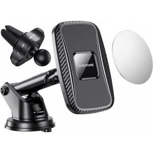 Support magnétique pour voiture Borofone Bh35 - Chargeur sans fil - Noir