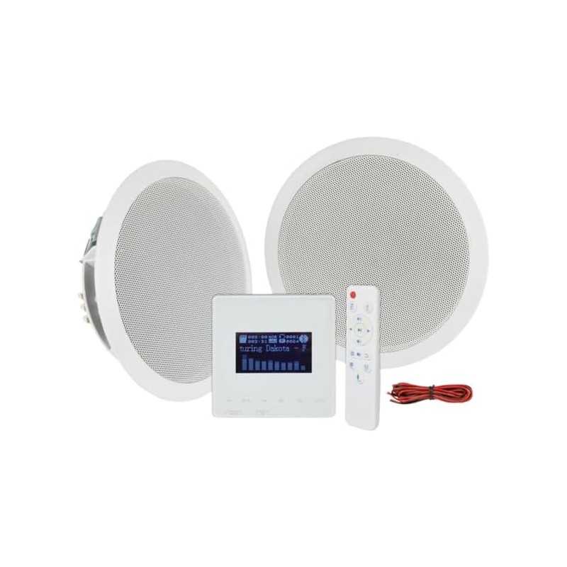 AV FOX FXSA-215SET Amplificateur mural avec deux sorties 15W et 6/8Ω USB/microSD/FM