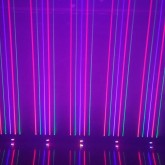 Barre lumineuse à 6 yeux RVB avec laser - Faisceau de monstres - Pour fête DJ