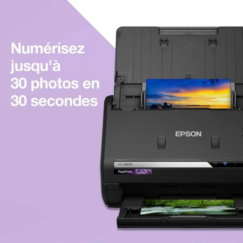 EPSON WorkForce DS-1630 | Scanner de documents A4 - 1200x1200 DPI, ADF, USB 3.0, recto-verso, 25ppm, traitement intelligent de