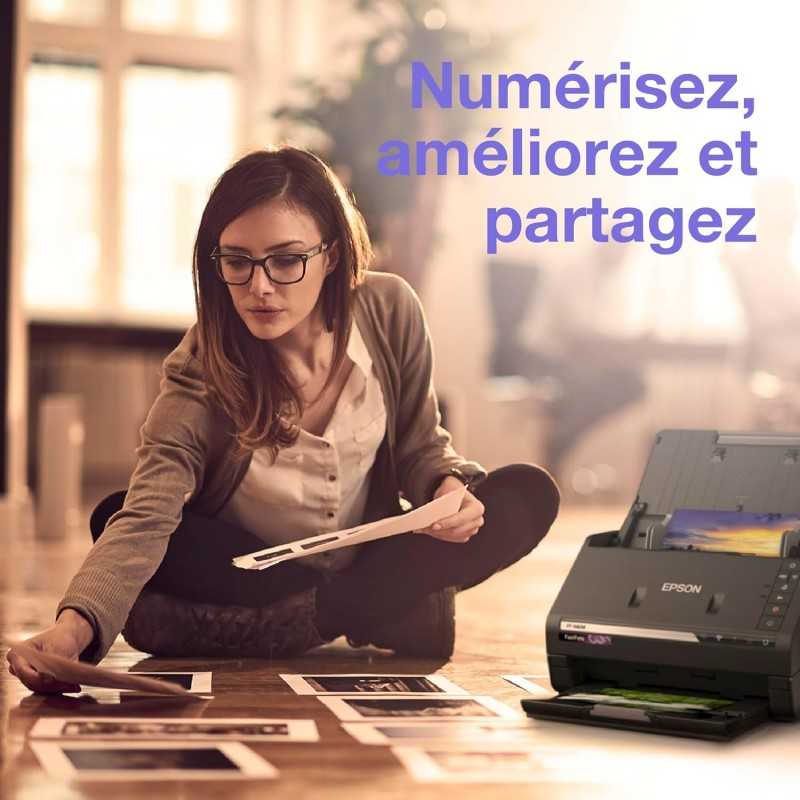 EPSON WorkForce DS-1630 | Scanner de documents A4 - 1200x1200 DPI, ADF, USB 3.0, recto-verso, 25ppm, traitement intelligent de