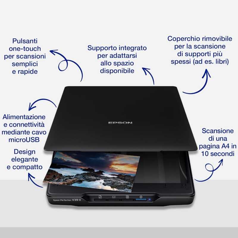 EPSON WorkForce DS-1630 | Scanner de documents A4 - 1200x1200 DPI, ADF, USB 3.0, recto-verso, 25ppm, traitement intelligent de