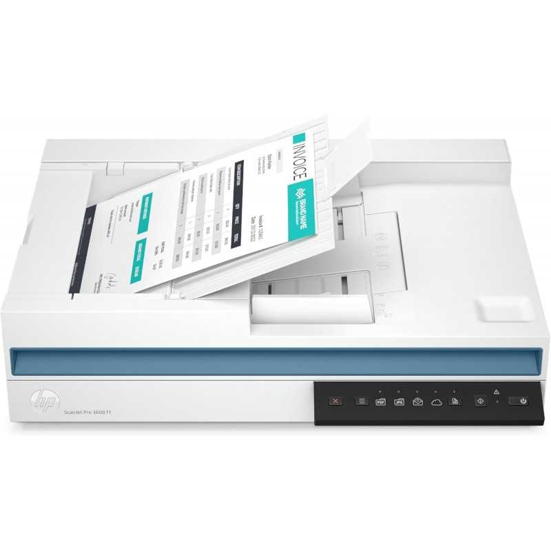 Scanner professionnel HP ScanJet Pro 3600 f1, chargeur automatique de documents, technologie de numérisation CIS, à plat