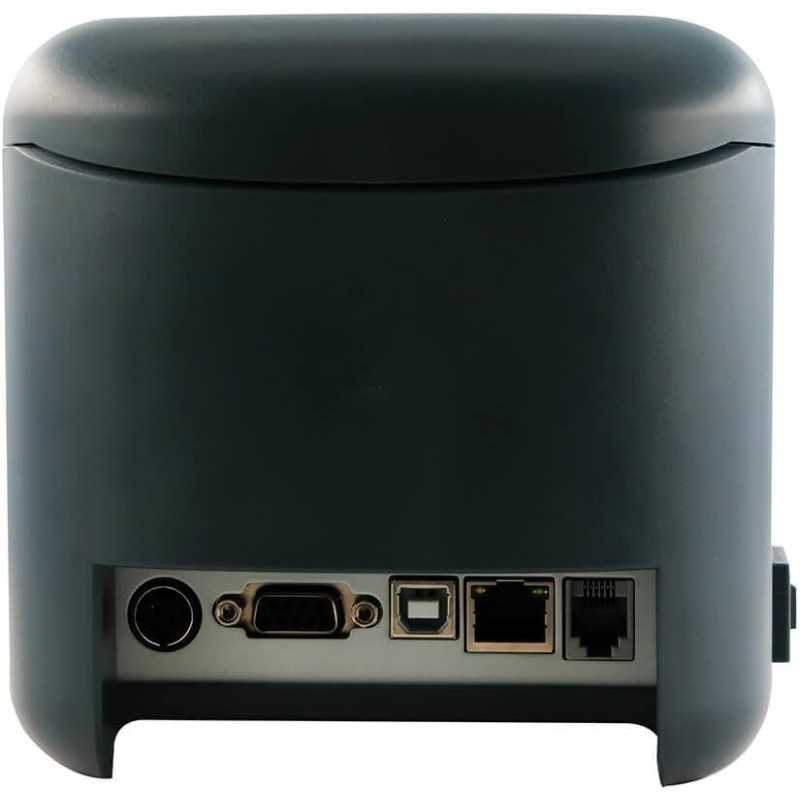 Imprimante thermique de tickets Yarikh GAINSCHA GA-E200 80 mm, 203 dpi, port USB/série/Ethernet, noir
