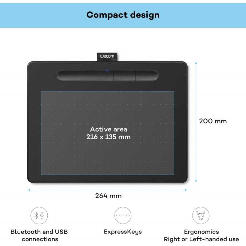 Wacom Intuos Medium Bluetooth Noir