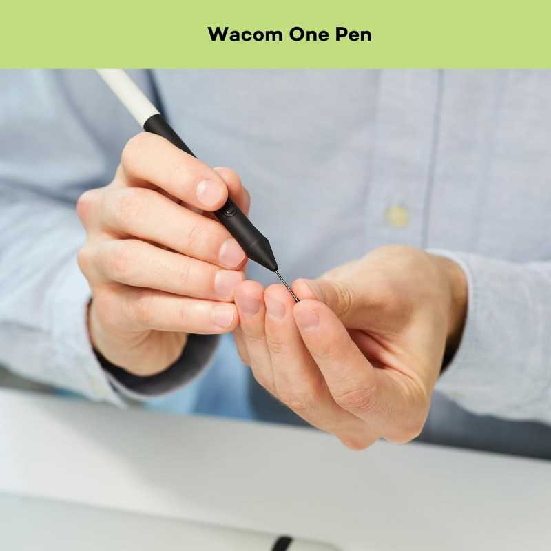 Tablette de Dessin Wacom One 12 avec écran 11,6” Full HD 99% sRGB, Stylet à résonance électromagnétique sans Pile ni Batterie