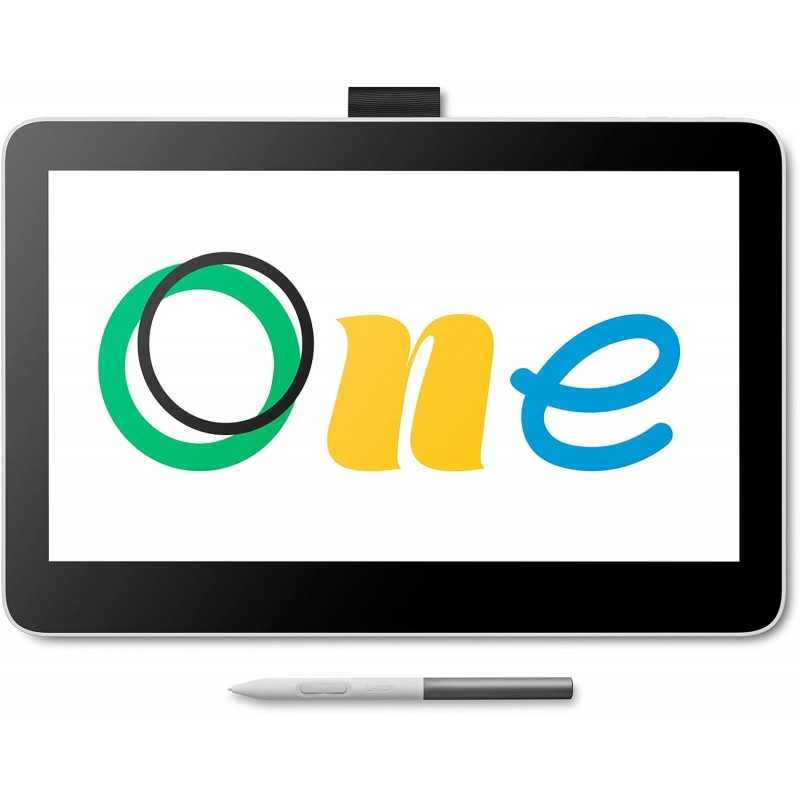Tablette de Dessin Wacom One 12 avec écran 11,6” Full HD 99% sRGB, Stylet à résonance électromagnétique sans Pile ni Batterie