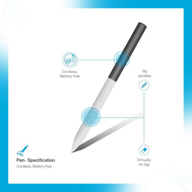 Tablette de Dessin Wacom One 12 avec écran 11,6” Full HD 99% sRGB, Stylet à résonance électromagnétique sans Pile ni Batterie