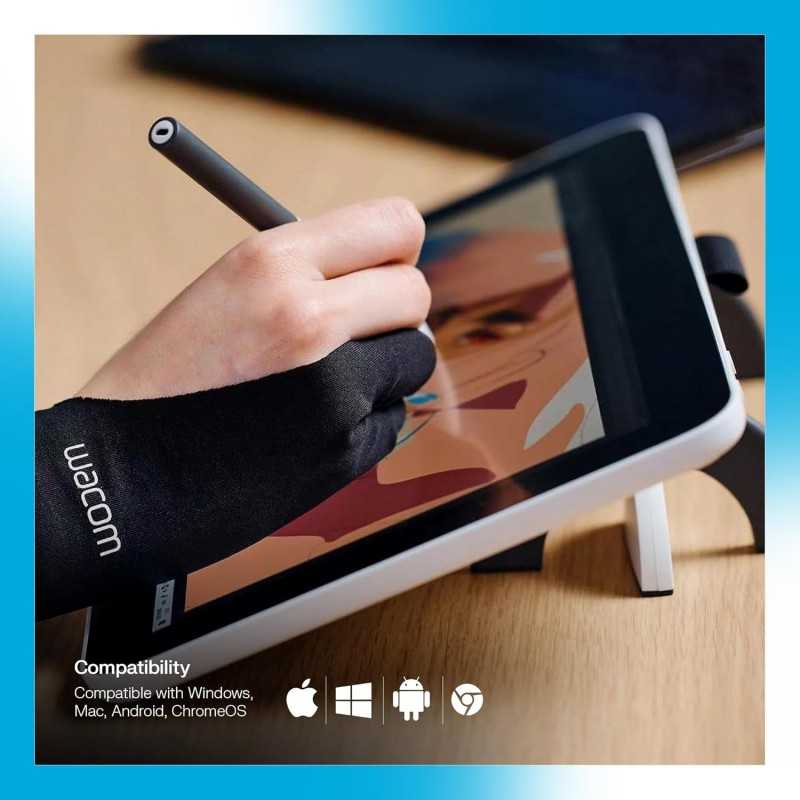Tablette de Dessin Wacom One 12 avec écran 11,6” Full HD 99% sRGB, Stylet à résonance électromagnétique sans Pile ni Batterie