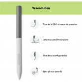 Tablette de Dessin Wacom One 12 avec écran 11,6” Full HD 99% sRGB, Stylet à résonance électromagnétique sans Pile ni Batterie