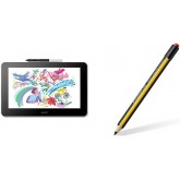 Tablette de Dessin Wacom One 12 avec écran 11,6” Full HD 99% sRGB, Stylet à résonance électromagnétique sans Pile ni Batterie