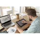 Tablette de Dessin Wacom One 12 avec écran 11,6” Full HD 99% sRGB, Stylet à résonance électromagnétique sans Pile ni Batterie