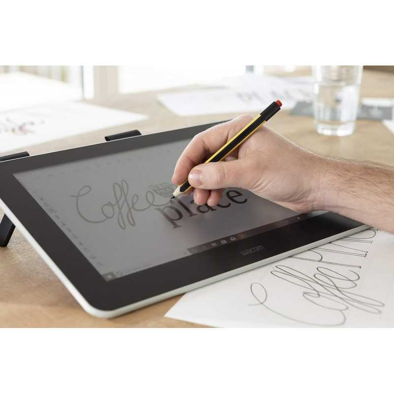Tablette de Dessin Wacom One 12 avec écran 11,6” Full HD 99% sRGB, Stylet à résonance électromagnétique sans Pile ni Batterie
