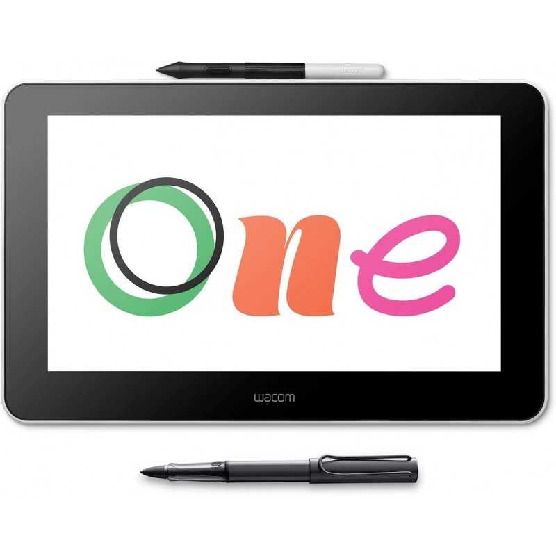 Tablette de Dessin Wacom One 12 avec écran 11,6” Full HD 99% sRGB, Stylet à résonance électromagnétique sans Pile ni Batterie