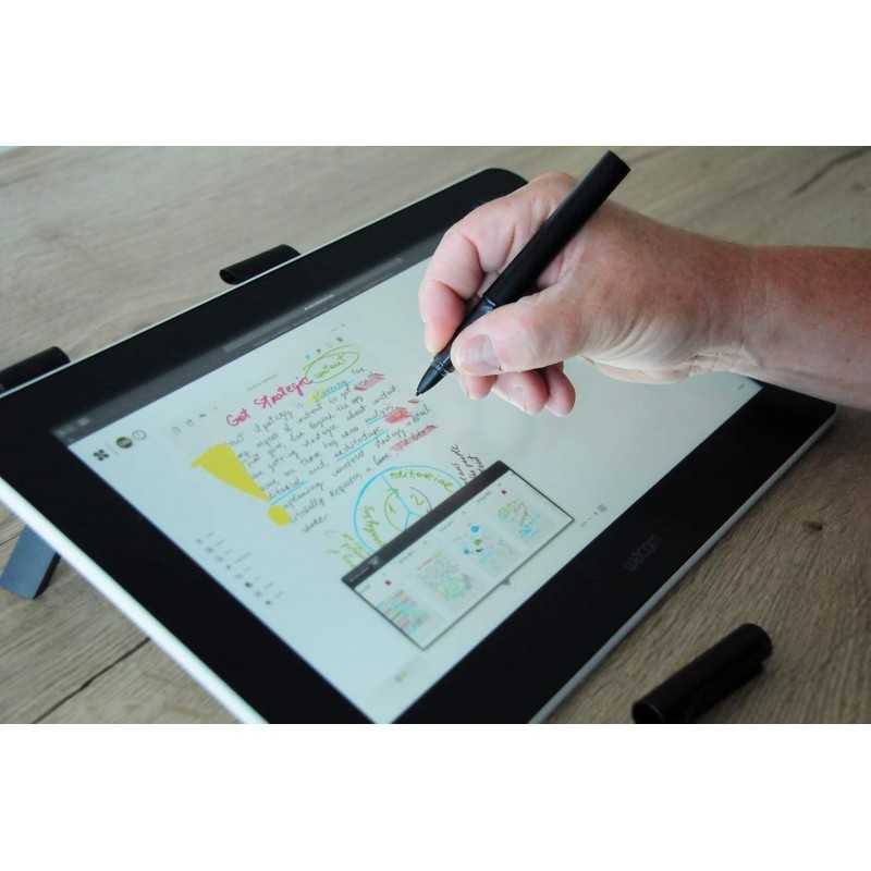 Tablette de Dessin Wacom One 12 avec écran 11,6” Full HD 99% sRGB, Stylet à résonance électromagnétique sans Pile ni Batterie