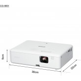 Epson CO-W01 Video projecteur WXGA, HD Ready 16:10, Technologie 3LCD, 3000 Lumens, Connexion USB/HDMI, Correction Horizontale