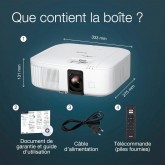 Epson CO-W01 Video projecteur WXGA, HD Ready 16:10, Technologie 3LCD, 3000 Lumens, Connexion USB/HDMI, Correction Horizontale