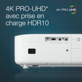 Epson CO-W01 Video projecteur WXGA, HD Ready 16:10, Technologie 3LCD, 3000 Lumens, Connexion USB/HDMI, Correction Horizontale