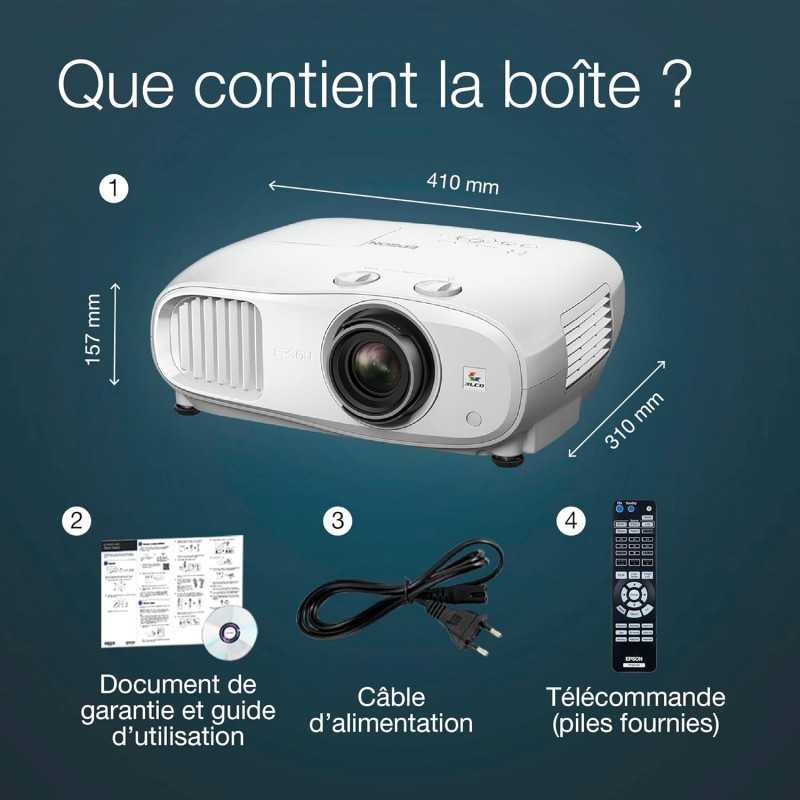 Epson CO-W01 Video projecteur WXGA, HD Ready 16:10, Technologie 3LCD, 3000 Lumens, Connexion USB/HDMI, Correction Horizontale