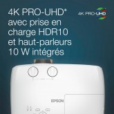 Epson CO-W01 Video projecteur WXGA, HD Ready 16:10, Technologie 3LCD, 3000 Lumens, Connexion USB/HDMI, Correction Horizontale