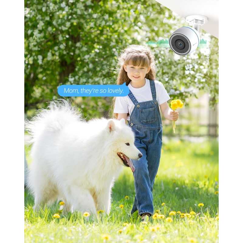 EZVIZ C3TN 1080P Camera Surveillance WiFi Exterieure, Camera Exterieur WiFi 2.4Ghz avec 30m Vision Nocturne, IP67 étanche,