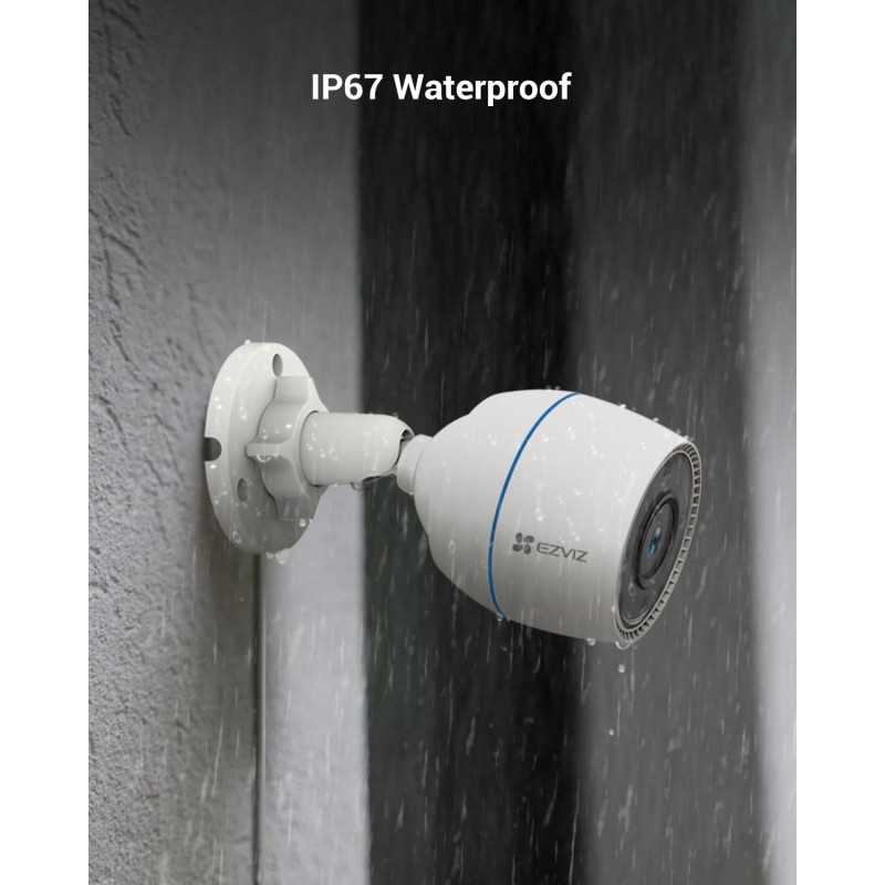 EZVIZ C3TN 1080P Camera Surveillance WiFi Exterieure, Camera Exterieur WiFi 2.4Ghz avec 30m Vision Nocturne, IP67 étanche,